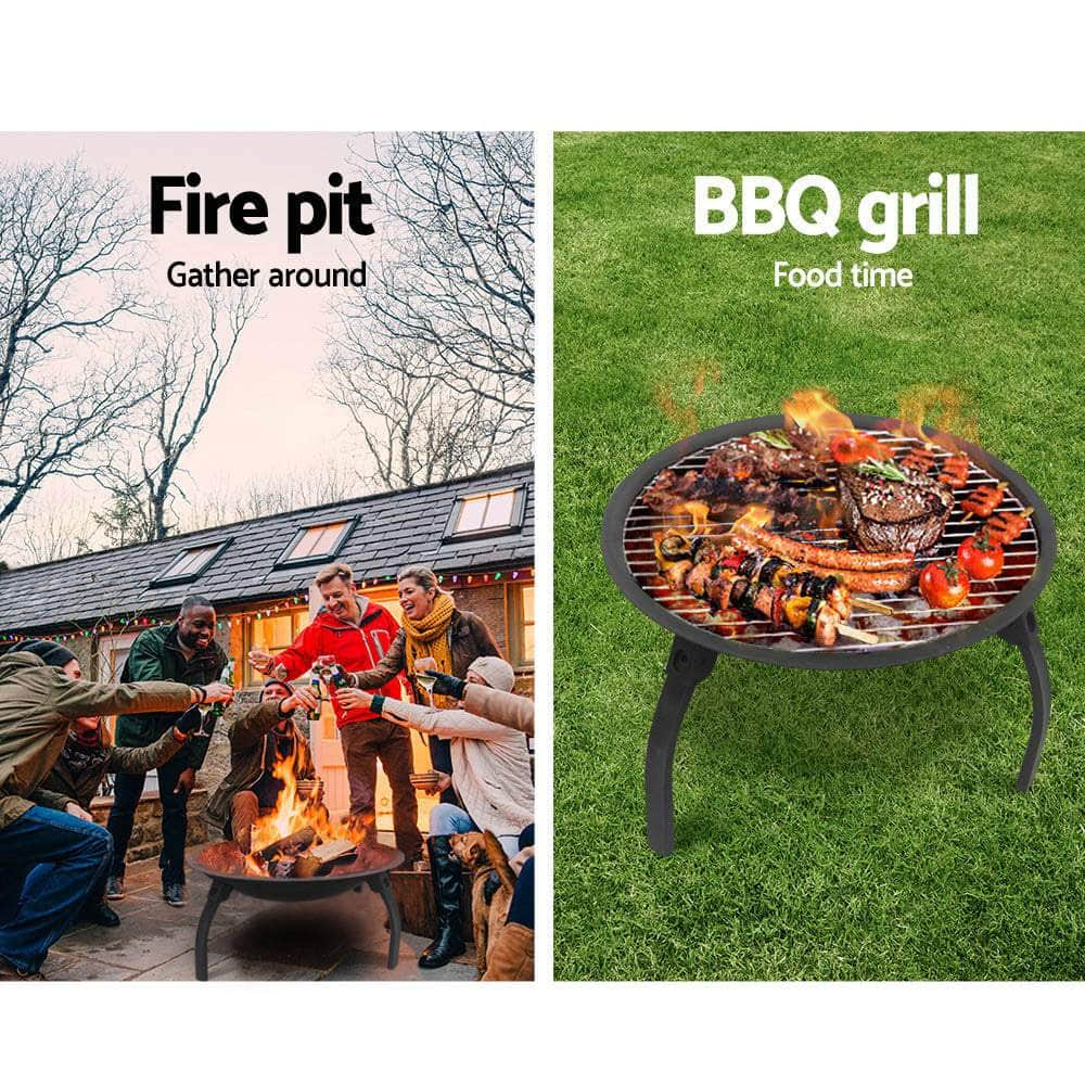 Fire Pit Bbq Charcoal Smoker Portable Outdoor Camping Pits