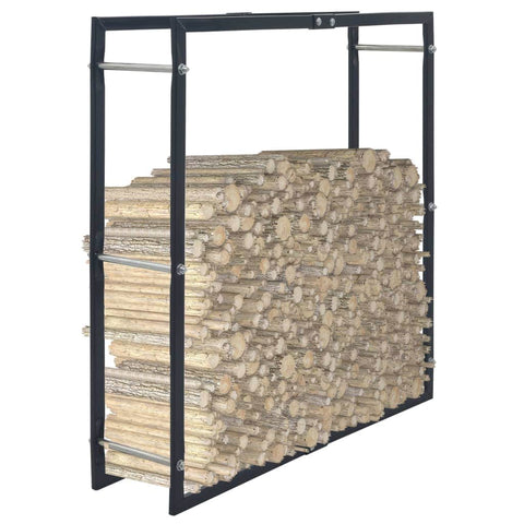 Firewood Rack Black