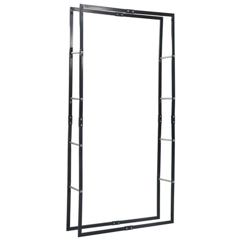 Firewood Steel Rack Black