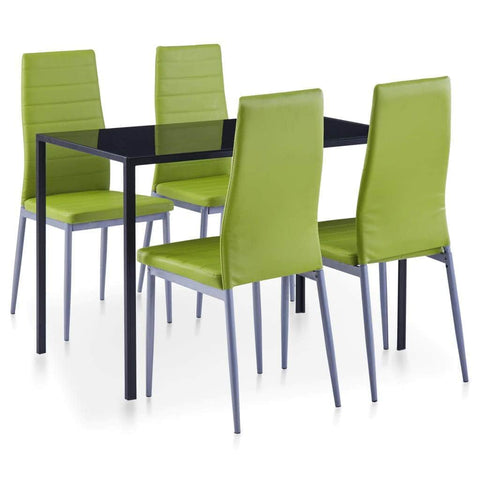 Five Piece Dining Set Green