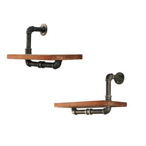 Floating Diy Pipe Shelf Set Of 2 - Ivor