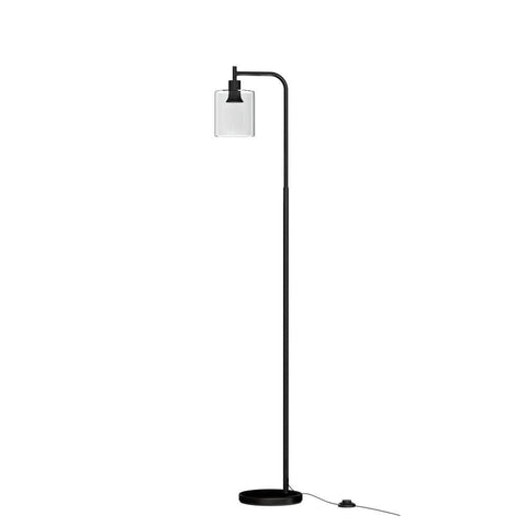 Floor Lamp Light Stand Modern Home Living Room Office Reading Glass Shade Black