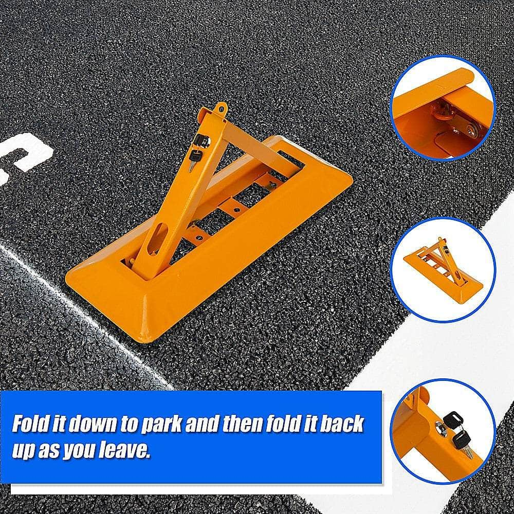 Fold Down Vehicle Security Bollard For Parking Spot Safety