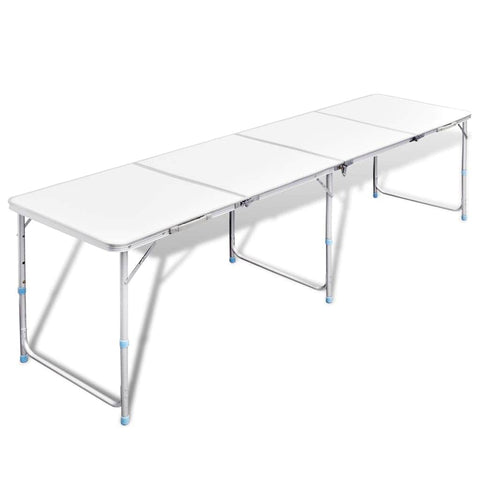 Foldable Camping Table Height Adjustable Aluminium