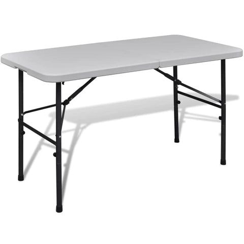 Foldable Garden Table 122 cm HDPE White