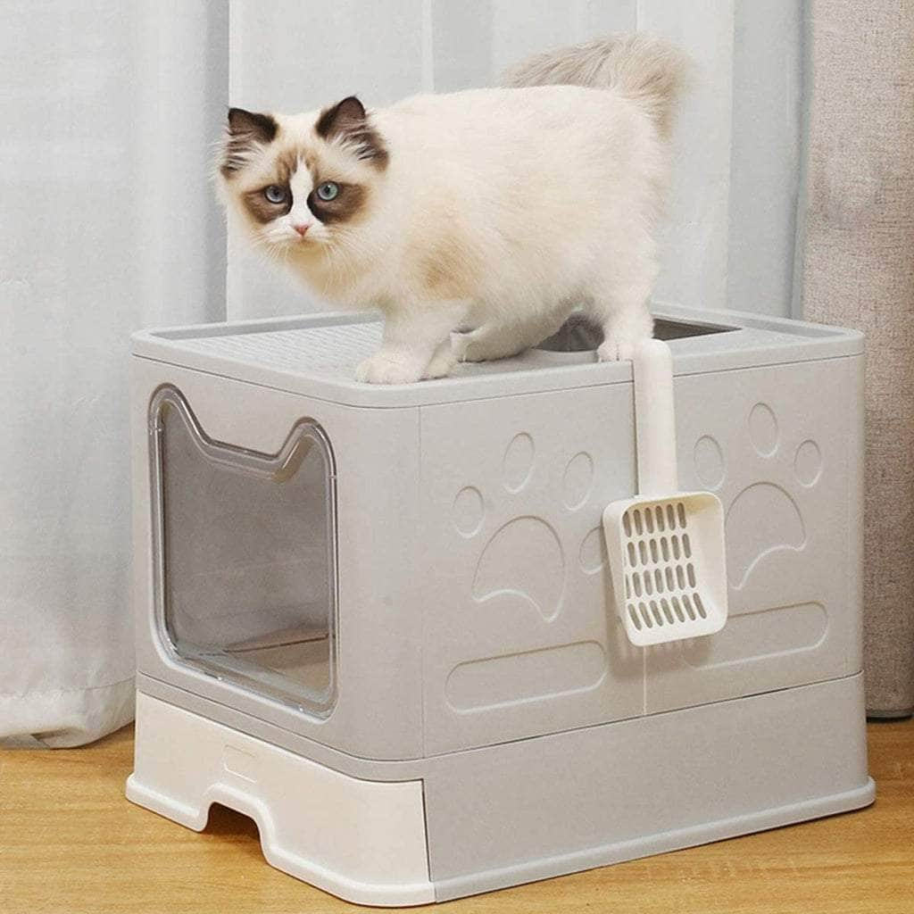 Foldable Litter Box Grey/Pink/Blue