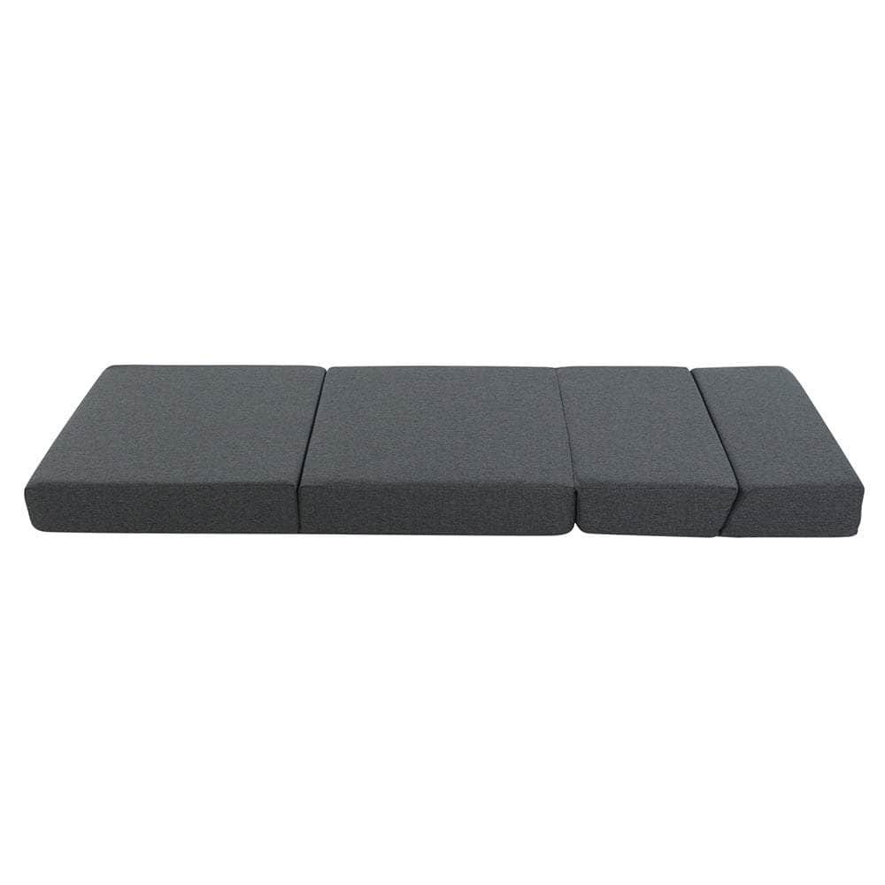 Foldable Mattress Folding Foam Bed Floor Mat Grey