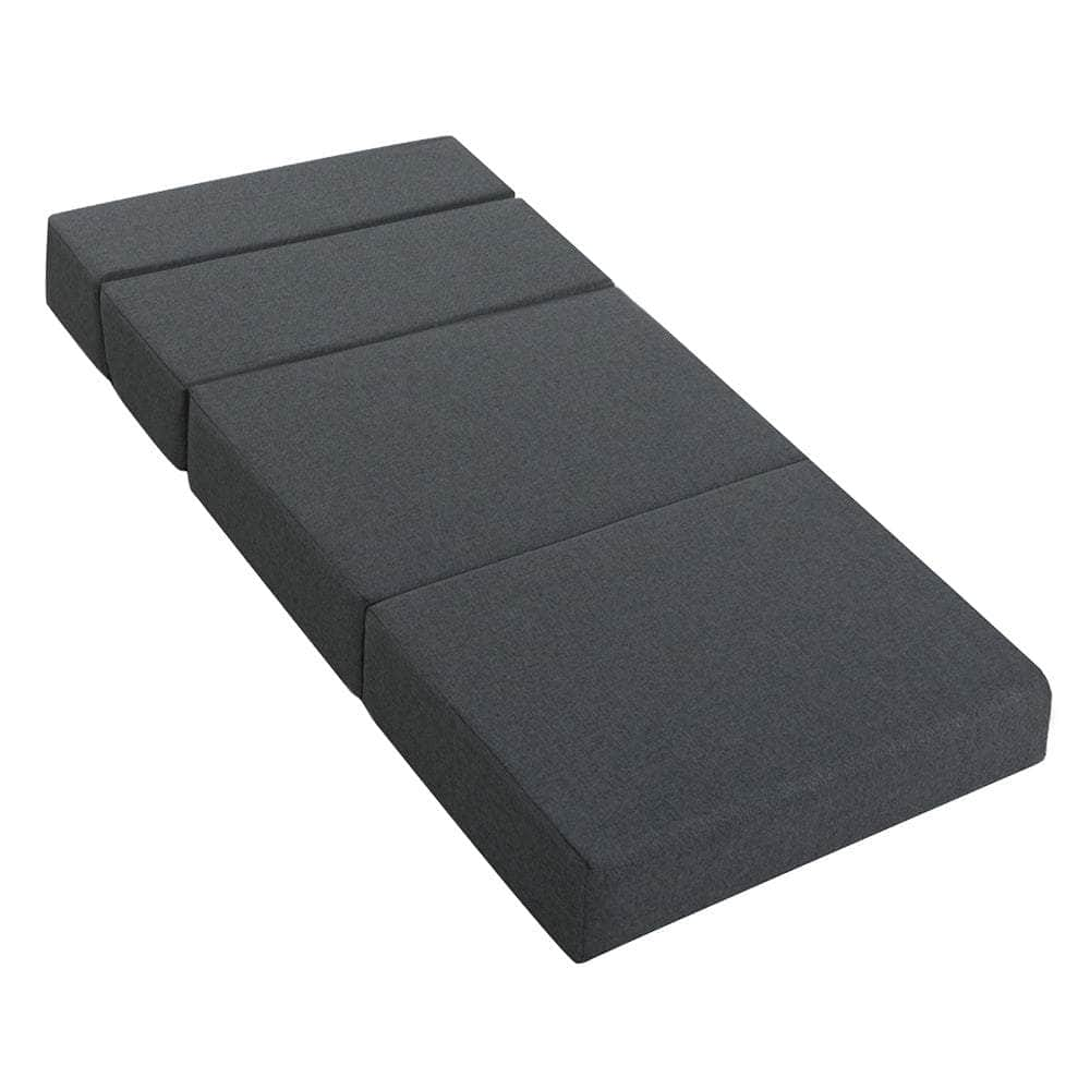 Foldable Mattress Folding Foam Bed Floor Mat Grey