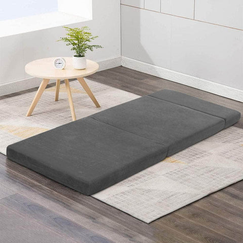 Foldable Mattress Folding Foam Bed Mat Single Grey