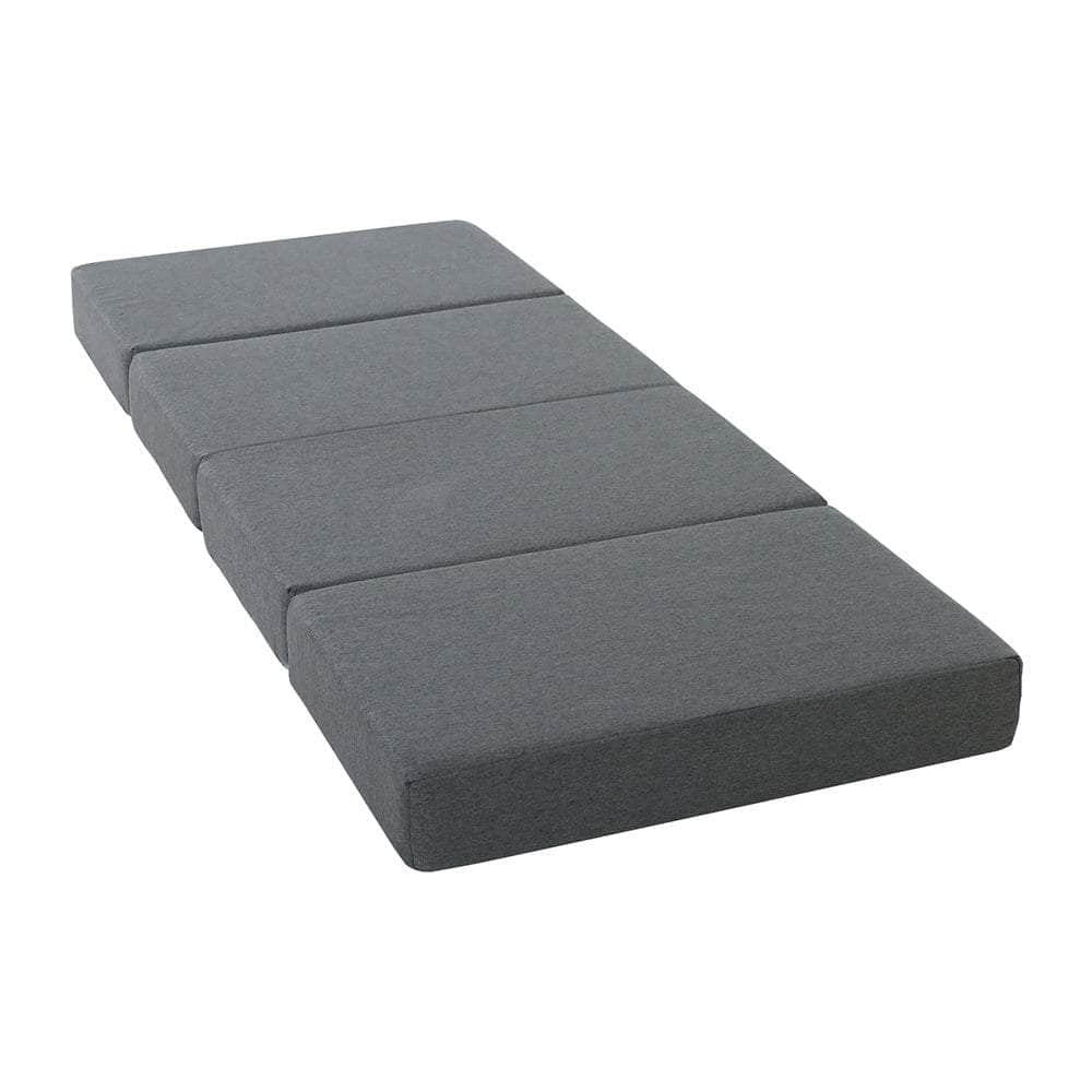 Foldable Mattress Folding Foam Single Grey