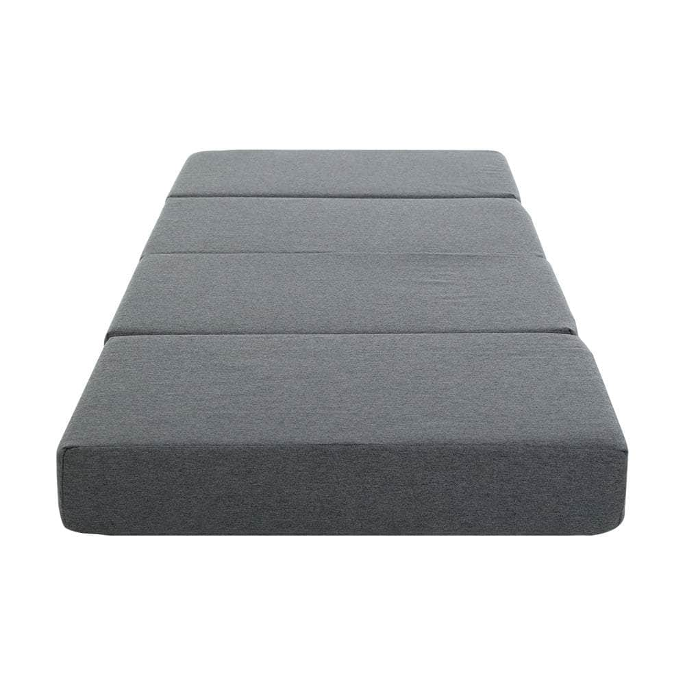 Foldable Mattress Folding Foam Single Grey