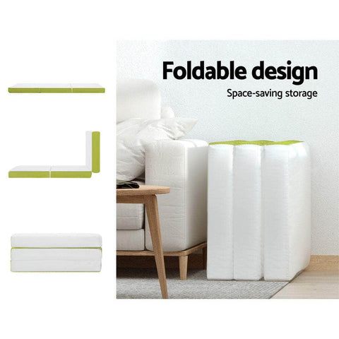 Foldable Mattress Folding Foam Trifold Green