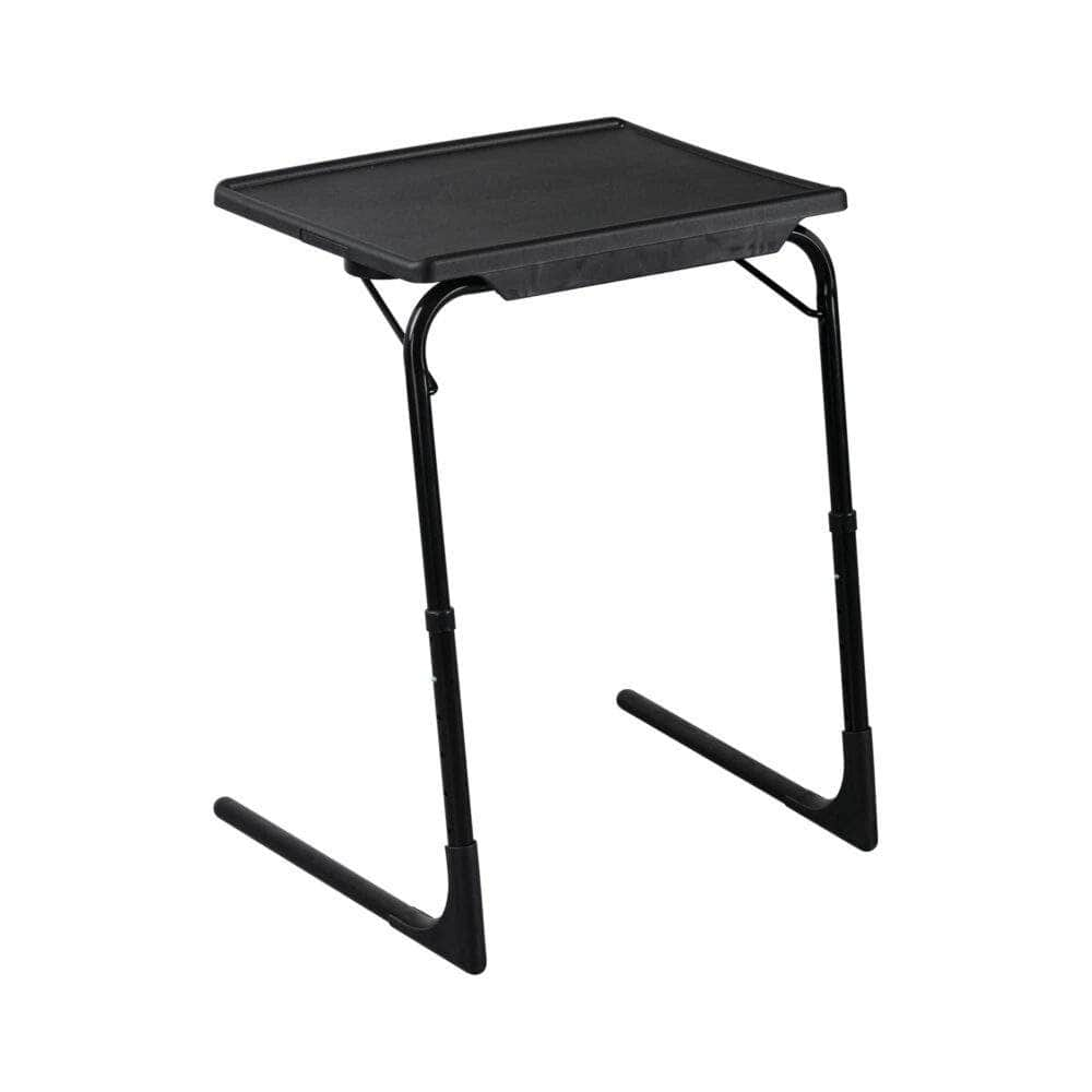 Foldable Table Adjustable Tray Laptop Desk with Holder-Black