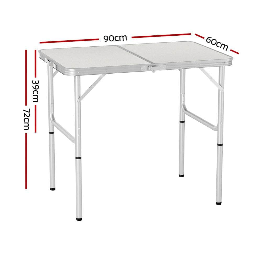 Folding Camping Table 90Cm Adjustable