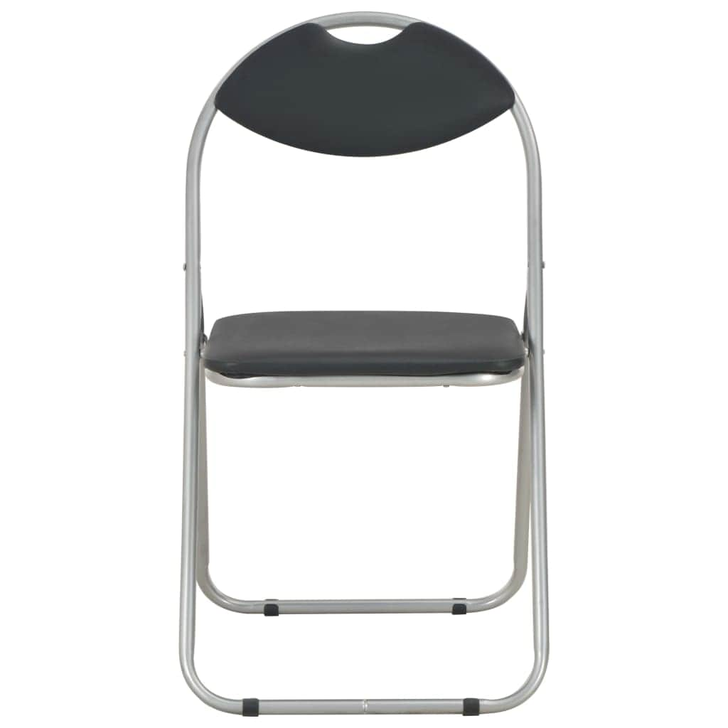 Folding Dining Chairs 2 pcs Black