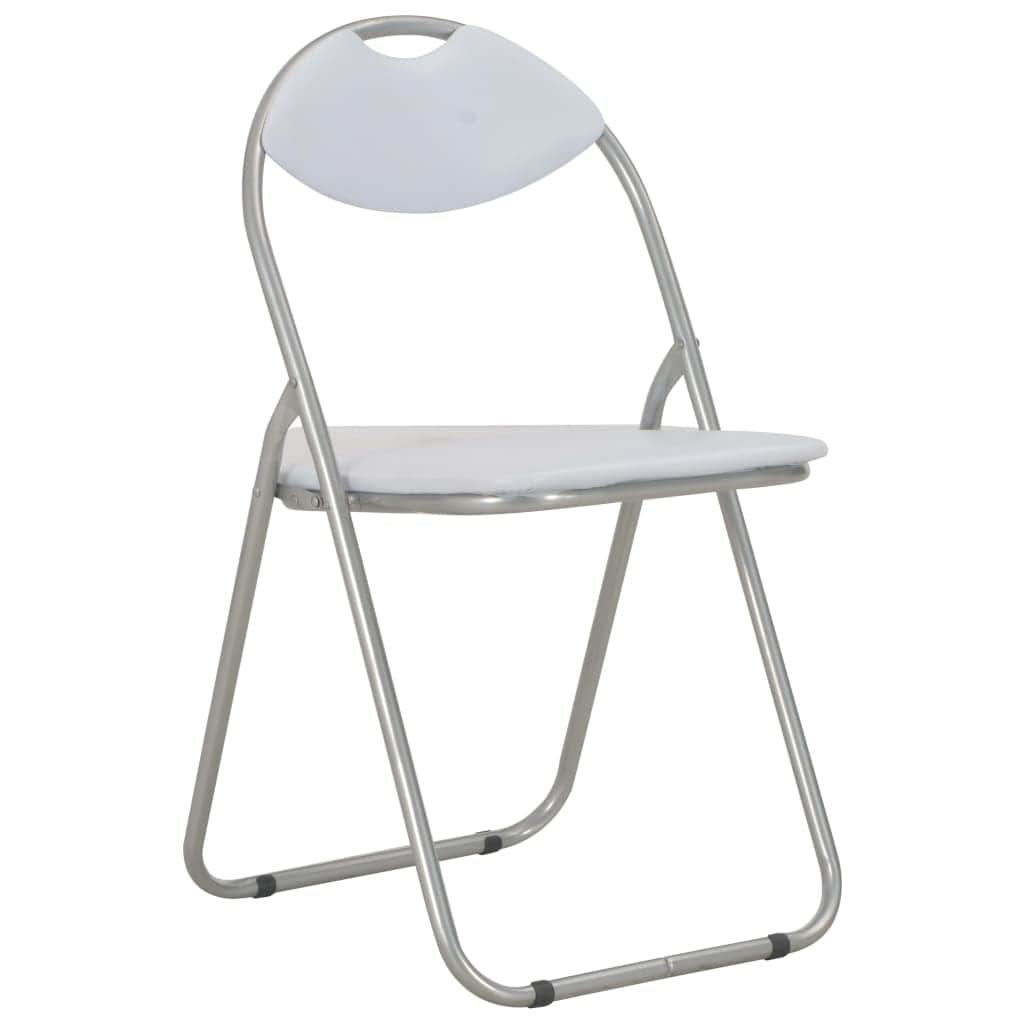 Folding Dining Chairs 2 pcs White