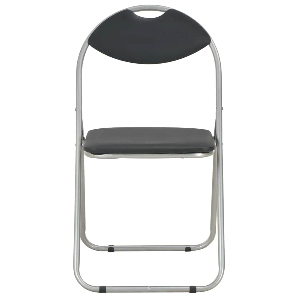 Folding Dining Chairs 4 pcs Black