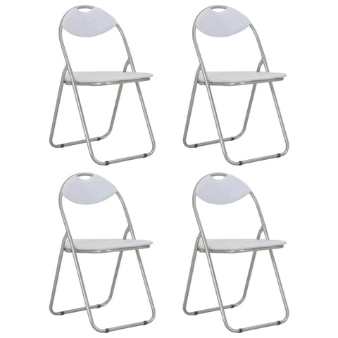 Folding Dining Chairs 4 pcs White