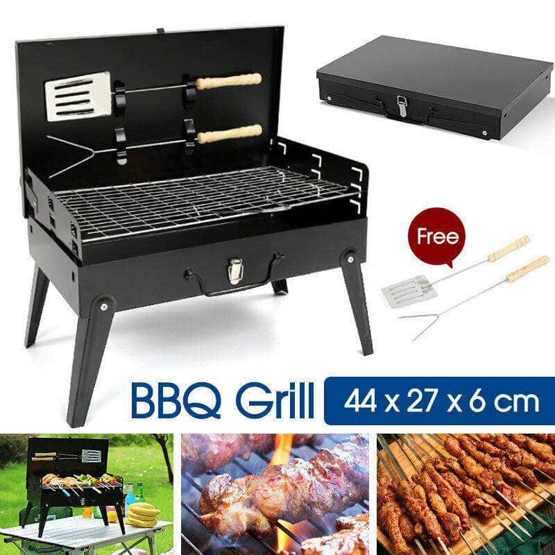 Folding Picnic Camping Charcoal Bbq Grill Portable Garden Barbecue Grill Broiler Outdoor