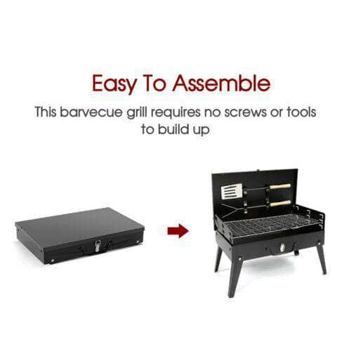 Folding Picnic Camping Charcoal Bbq Grill Portable Garden Barbecue Grill Broiler Outdoor