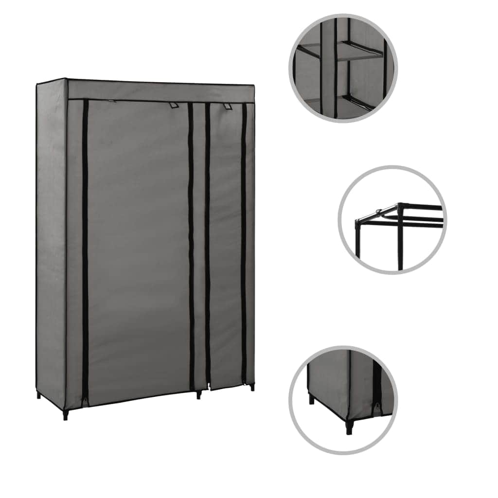 Folding Wardrobe Grey