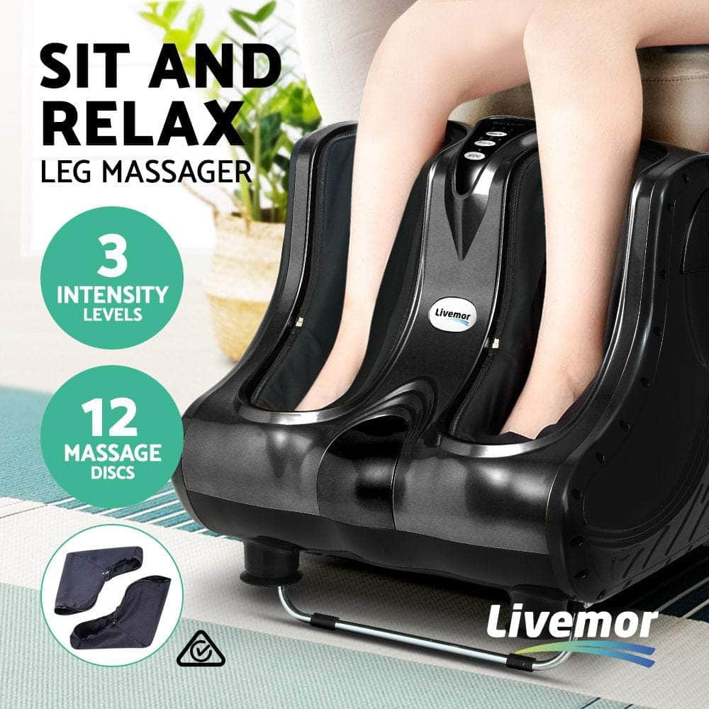 Foot Massager Massagers Shiatsu Electric Roller Ankle Calf Leg Kneading Black