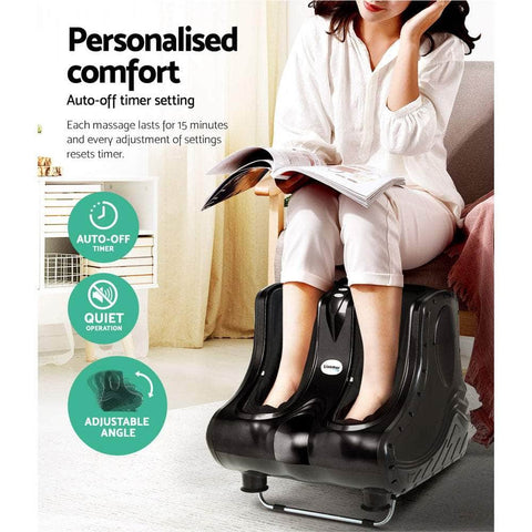 Foot Massager Massagers Shiatsu Electric Roller Ankle Calf Leg Kneading Black