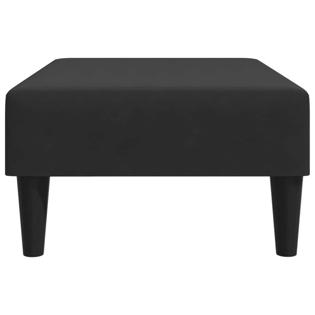 Footstool Black Velvet