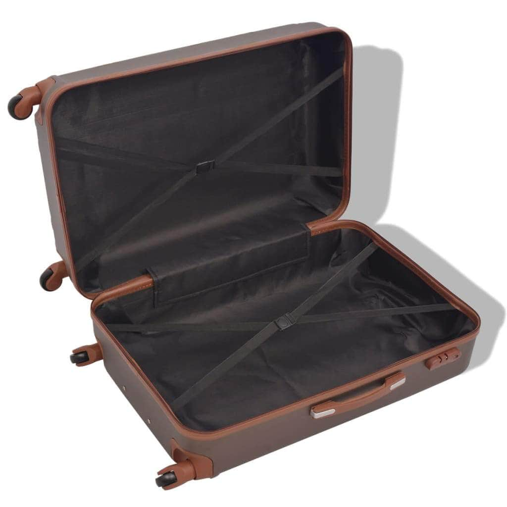 Four Piece Hardcase Trolley Set Coffee