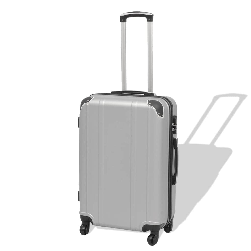 Four Piece Hardcase Trolley Set Silver