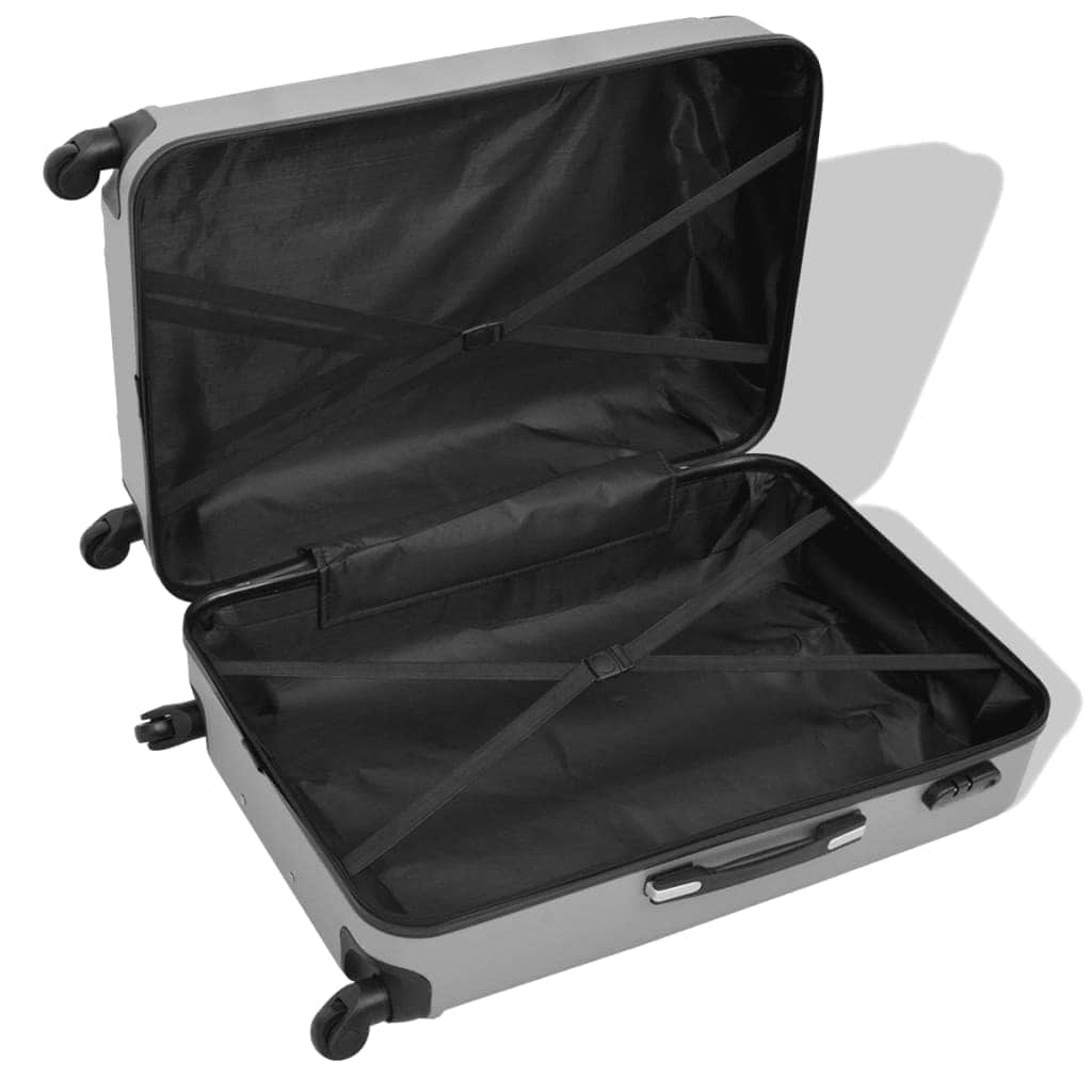 Four Piece Hardcase Trolley Set Silver