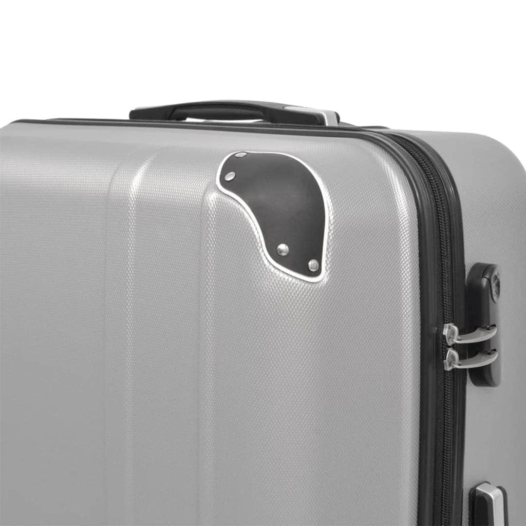 Four Piece Hardcase Trolley Set Silver