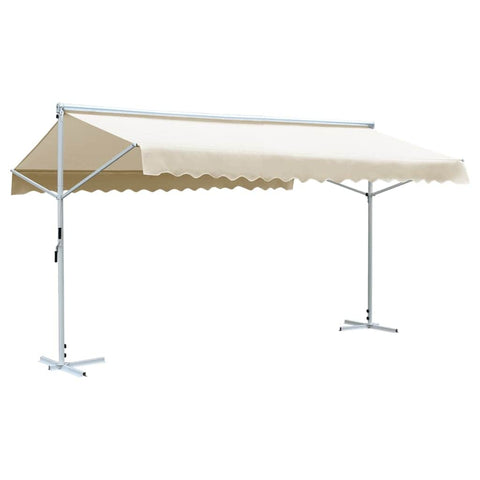 Free Standing Awning Cream