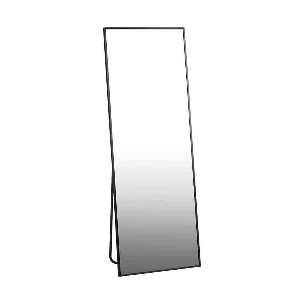 Full Length Mirror Rectangle Free Standing Black/Natural/Gold