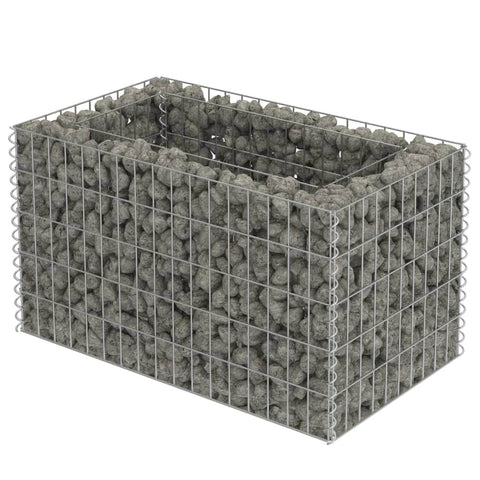 Gabion Planter Galvanised Steel  (Colour Silver)