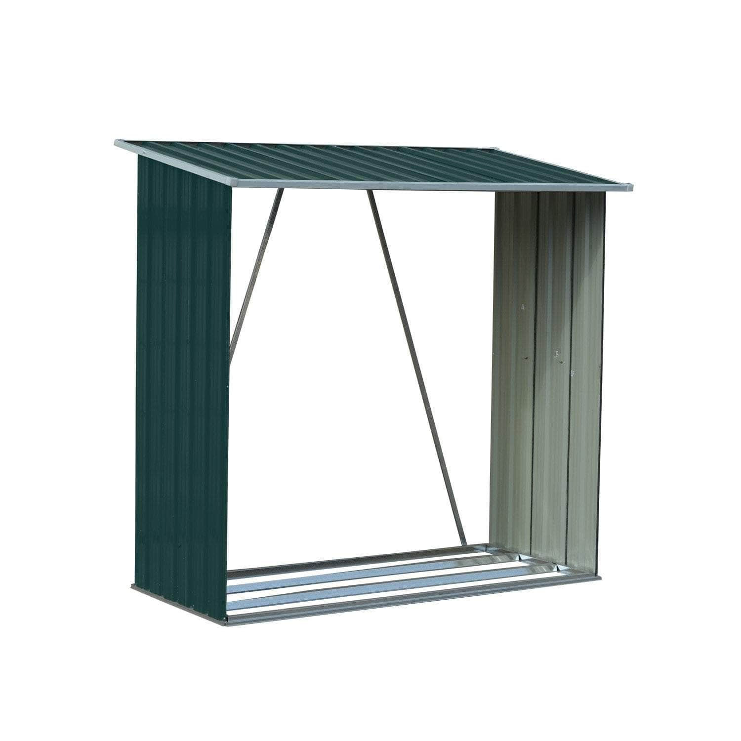 Galvanized Steel Wood Storage Shed