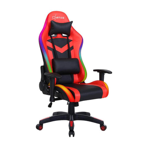 Gaming Office Chair RGB LED Lights Computer Desk Chair Home Work Chairs