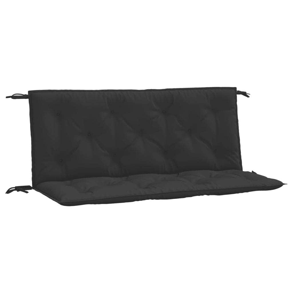 Garden Bench Cushions 2pcs Black Oxford Fabric