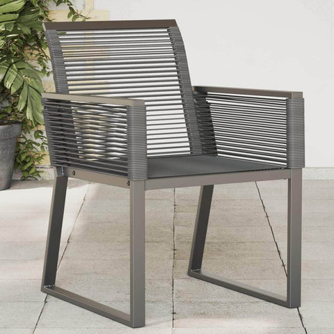 Garden Chairs 2 pcs Black Poly Rattan