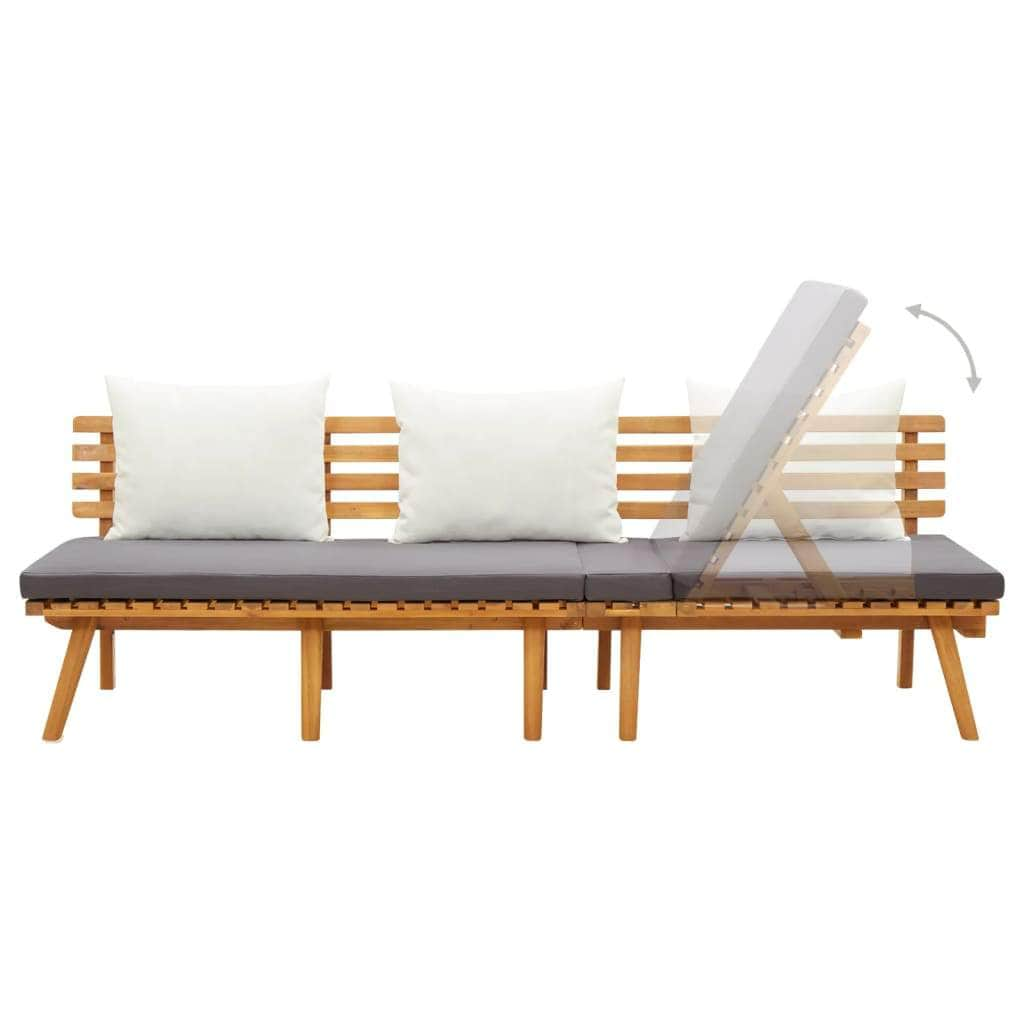 Garden Day Bed Solid Wood Acacia