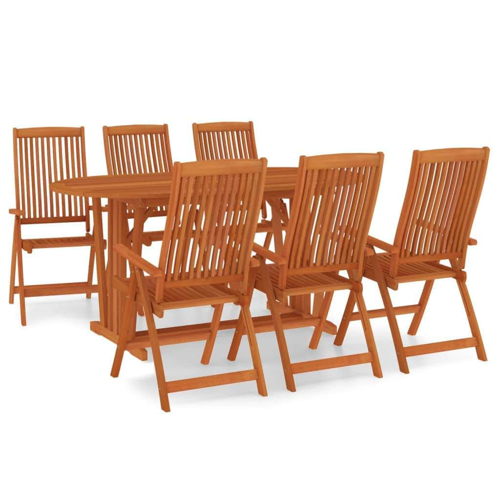 Garden Dining Set Solid Wood 7 pcs Eucalyptus