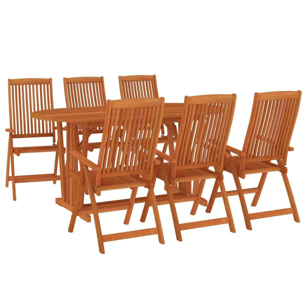 Garden Dining Set Solid Wood 7 pcs Eucalyptus