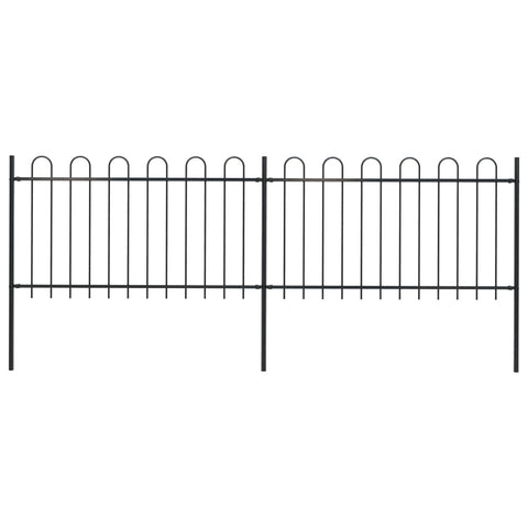 Garden Fence with Hoop Top Steel