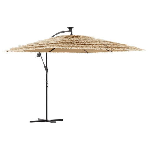 Garden Parasol with Steel Pole - Brown