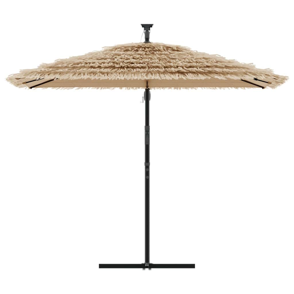 Garden Parasol with Steel Pole - Brown