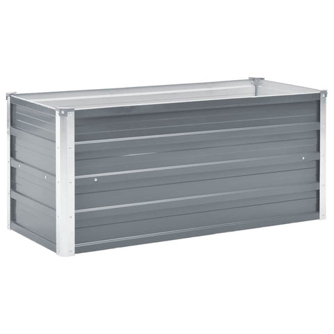 Garden Planter Bed Galvanised Steel Grey