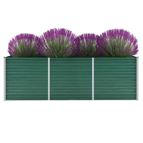 Garden Planter Galvanised Steel  Green