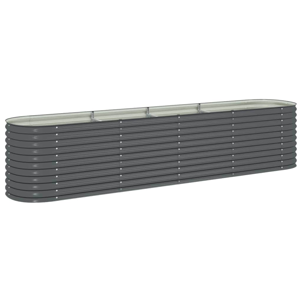 Garden Planter  Galvanised Steel  Grey