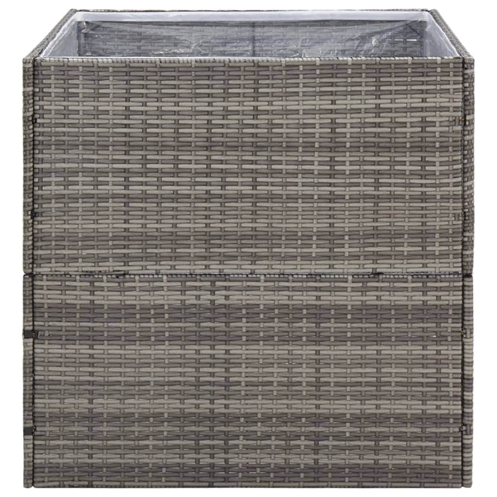 Garden Planter Grey Poly Rattan