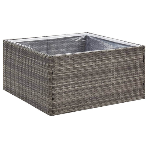 Garden Planter Poly Rattan Grey